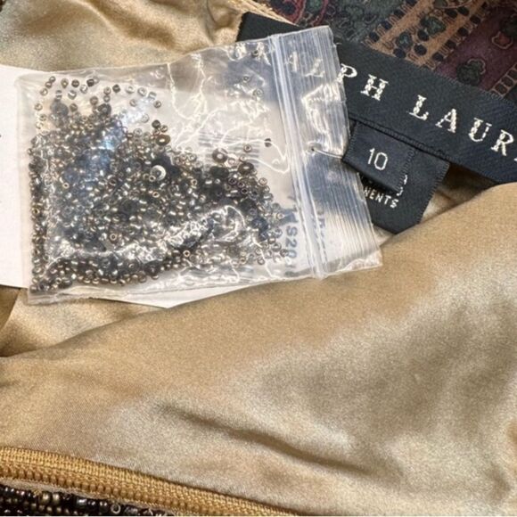 Ralph Lauren Black Label Bronze Hand Beaded Pencil Skirt - Picture 13 of 16